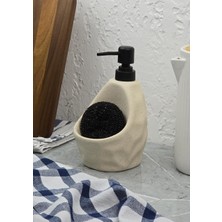 Taş Desenli Sıvı Sabunluk - Sünger Hazneli Mutfak Sabunluğu - 700 ml -  Çakıl Desen