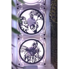 Caseybox Death Note
 120X120 mm Beyaz Çerçeveli Pc Aksesuarı, Masaüstü Bilgisayar Ikili Fan Kapağı