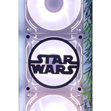 Caseybox Star Wars
 120X120 mm Beyaz Çerçeveli Oyun Pc Aksesuarı, Masaüstü Bilgisayar Fan Kapağı