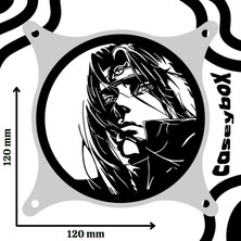 Caseybox Itachi
 120X120 mm Siyah Çerçeveli Oyun Pc Aksesuarı, Masaüstü Bilgisayar Üçlü Fan Kapağı