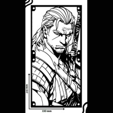 Caseybox The Witcher 120X240 mm Siyah Çerçeveli Pc Aksesuarı, Masaüstü Bilgisayar Fan Kapağı