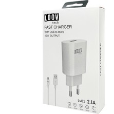 USB Beyaz Telefon Şarj Aleti ve Kablosu Hızlı Şarj Aleti (2.1A 10W 3100MAH+GÜVENLI ve Stabil Şarj)