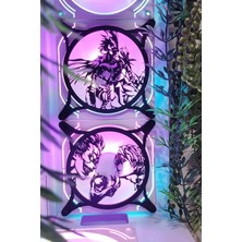 Caseybox Death Note
 120X120 mm Siyah Çerçeveli Pc Aksesuarı, Masaüstü Bilgisayar Ikili Fan Kapağı