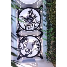 Caseybox Death Note
 120X120 mm Siyah Çerçeveli Pc Aksesuarı, Masaüstü Bilgisayar Ikili Fan Kapağı
