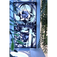 Caseybox Nier: Automata
 120X240 mm Siyah Çerçeveli Pc Aksesuarı, Masaüstü Bilgisayar Fan Kapağı