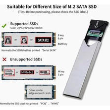 Ssk Alüminyum She -C320  Gen 2 M.2 USB 3.2 Typ-C Sata SSD Muhafaza Adaptörü,  M.2 Katı Hal Sürücü Muhafaza Okuyucusu, Sadece Sata SSD Için