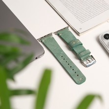 Toronata Apple Watch Uyumlu Deri Kordon & Kayış - 42 / 44 / 45 / 46 / 49 mm - Ultra / Ultra 2 / Seri 9 / 8 / 7 / 6 / 5 / 4 / 3 - Yeşil