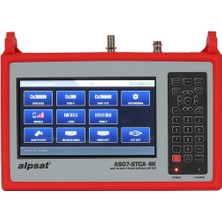 Satfinder AS07-STCA 4K Dvb S-S2/T-T2/C/J.83B/ISDB-T Sinyal Analizörü + Görüntülü Uydu Bulucu + Kamera Test Cihazı