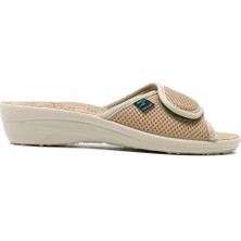 83 K24 Fe Kadın Terlik T4 413 Fe Fly Flot  Slipper 6009-BEIGE