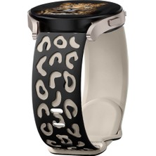 Sneezy Huawei Watch Gt2 Gt3 42MM Ile Uyumlu Leopar Desenli Silikon Kordon Kayış
