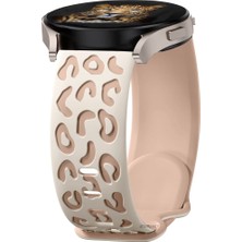 Sneezy Huawei Watch Gt2 Gt3 42MM Ile Uyumlu Leopar Desenli Silikon Kordon Kayış