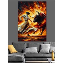 Dansçı Matador Dekoratif Kanvas - Mdf Ahşap Tablo