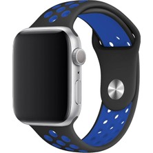 Apple Watch Series Se 44 mm Fileli Kordon Siyah-Lacivert