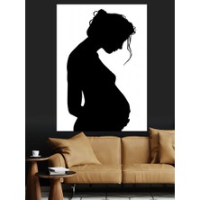 Anne Silueti Dekoratif Kanvas - Mdf Ahşap Tablo