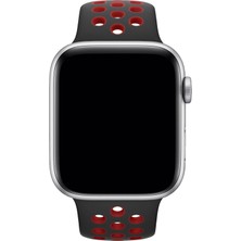Apple Watch Series 2 44 mm Fileli Kordon Siyah-Kırmızı