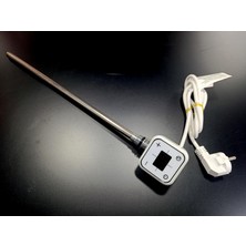 Sern 400W Beyaz Renk Kare Dijital HP013 Model Havlupan Isıtıcı Rezistans 230V L:370mm 1/2'' (Yarım Parmak)