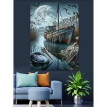 Batık Gemi Dekoratif Kanvas - Mdf Ahşap Tablo