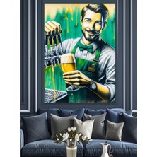 Bira Ustası Dekoratif Kanvas - Mdf Ahşap Tablo