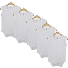 Hvc Bebek Atlet Body Jakarlı Pamuklu Çizgili Çıtçıtlı Zıbın Fuşya 5li Set Kız Bebek Çizgili Fuşya