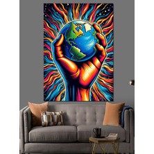 Dünyanın Kalp Atışı Dekoratif Kanvas - Mdf Ahşap Tablo