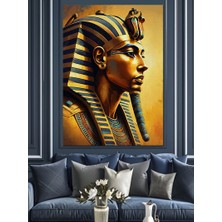 Firavun Sanatı Portresi Dekoratif Kanvas - Mdf Ahşap Tablo