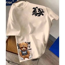 Kıds Face Özel Tasarım Tribal La Hip Hop Ayıcık Baskılı Sokak Modası Erkek Çocuk T-Shırt