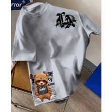 Kıds Face Özel Tasarım Tribal La Hip Hop Ayıcık Baskılı Sokak Modası Erkek Çocuk T-Shırt