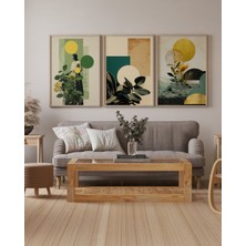 3 Lü  Ahşap Posterli Fotoğraf Çerçevesi , Duvar Çerçevesi , Dekoratif  Çerçevesi