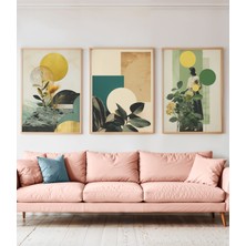 3 Lü  Ahşap Posterli Fotoğraf Çerçevesi , Duvar Çerçevesi , Dekoratif  Çerçevesi