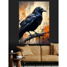Karga ve Soyut Sanat Dekoratif Kanvas - Mdf Ahşap Tablo