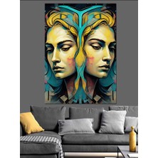 Ikizler Tasviri Dekoratif Kanvas - Mdf Ahşap Tablo