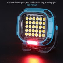 W893 Çok Fonksiyonlu Şarj Edilebilir Lamba LED Çalışma Lambası 4000K-7000K-KIRMIZI (Powerbank)