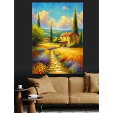 Toskana Manzarası Dekoratif Kanvas - Mdf Ahşap Tablo