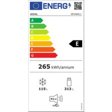 Vestel NFK48011 E Sınıfı 427 Lt No-Frost Buzdolabı