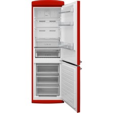 Vestel Retro NFK37211 Kırmızı 330 Lt No-Frost Buzdolabı