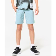 Decathlon Çocuk Spor Şortu - Mavi/gri/yeşil