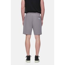 Fowler Koyu Gri Baskılı Baskılı Standard Fit Erkek Örme Şort