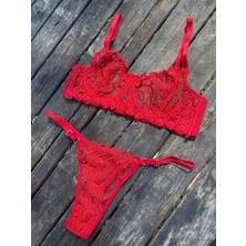 SMG Design Kırmızı Çizgili Bralet Takımı