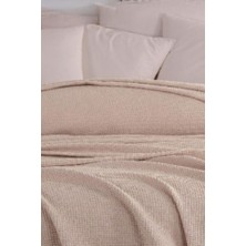 Ecocel Pike Örtü Çift Kişilik 200 x 230 cm  Karde Koyu Bej