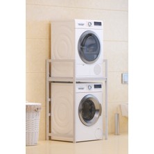 Çamaşır Makinası ve Kurutma Makinası Rafı Çamaşır Makinası Üstü Banyo Düzenleyici Raf