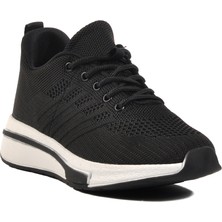 Siyah Fileli Unisex Spor Ayakkabı Molen 118 G