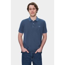 Ucla Gerard Lacivert Polo Yaka Nakışlı Standard Fit Erkek Tshirt