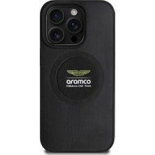 iPhone 16 Pro Kılıf Aston Martin Lisanslı Magsafe Uyumlu Formula One Team Baskılı Kapak Siyah