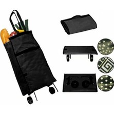 Pro İthalat Katlanabilir Tekerlekli Pazar Arabası 75 cm x 35 cm