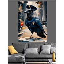 Polis Karga Dekoratif Kanvas - Mdf Ahşap Tablo