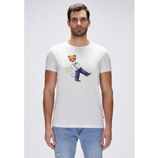 Bad Bear Nash Beyaz Erkek Baskılı Tişört
