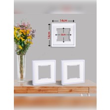 Yapışkanlı Sök-Tak Paspartulu 14 x 14 cm  Pola Kare Fotoğraf Çerçevesi - 3'lü Paket