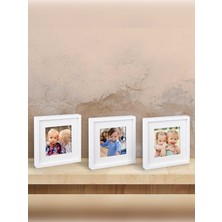 Yapışkanlı Sök-Tak Paspartulu 14 x 14 cm  Pola Kare Fotoğraf Çerçevesi - 3'lü Paket