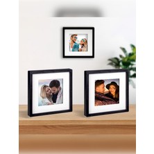 Yapışkanlı Sök-Tak Paspartulu 14 x 14 cm  Pola Kare Fotoğraf Çerçevesi - 3'lü Paket