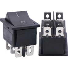 Işıksız Geniş 6p Siyah On/off Açma Kapama Anahtar (IC-109A)